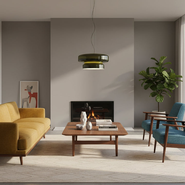 Glass Pendant Light Tiered Suspension Ceiling Lamp