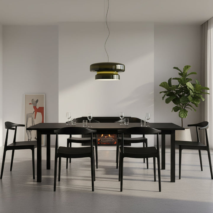 Glass Pendant Light Tiered Suspension Ceiling Lamp