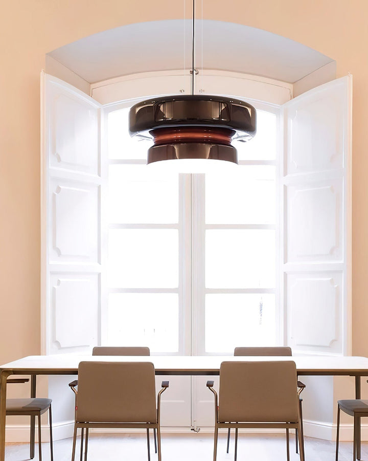 Glass Pendant Light Tiered Suspension Ceiling Lamp