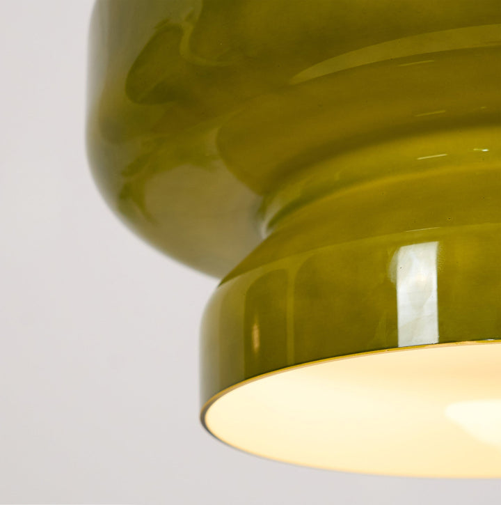 Glass Pendant Light Tiered Suspension Ceiling Lamp