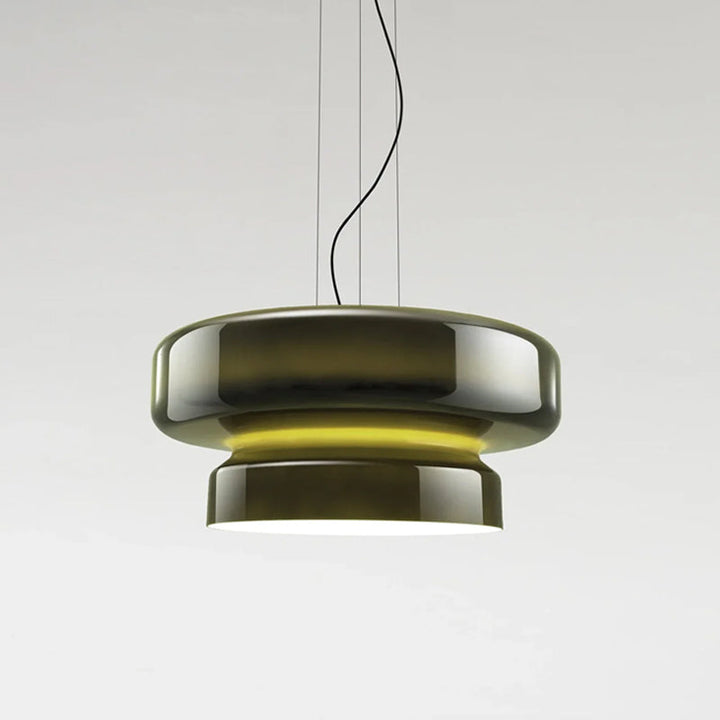 Glass Pendant Light Tiered Suspension Ceiling Lamp