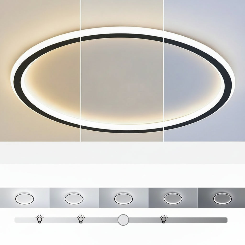 LED Ceiling Light Round Slim Ring Flush Mount Panel