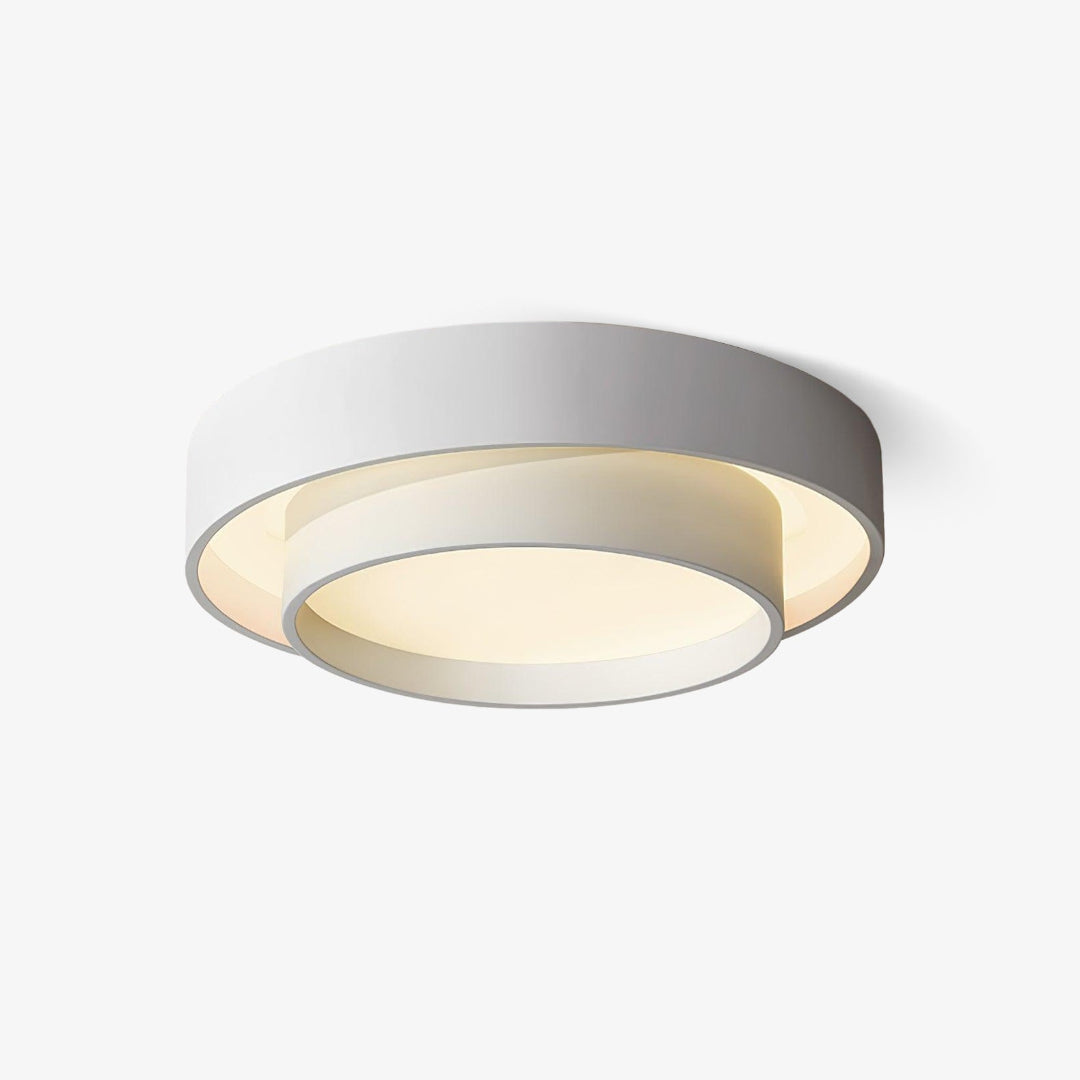 LED Ceiling Light Round Tiered Ring Flush Mount Fixture