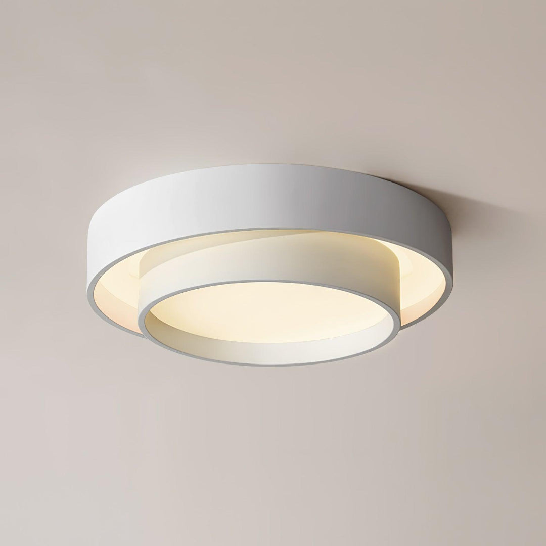 LED Ceiling Light Round Tiered Ring Flush Mount Fixture