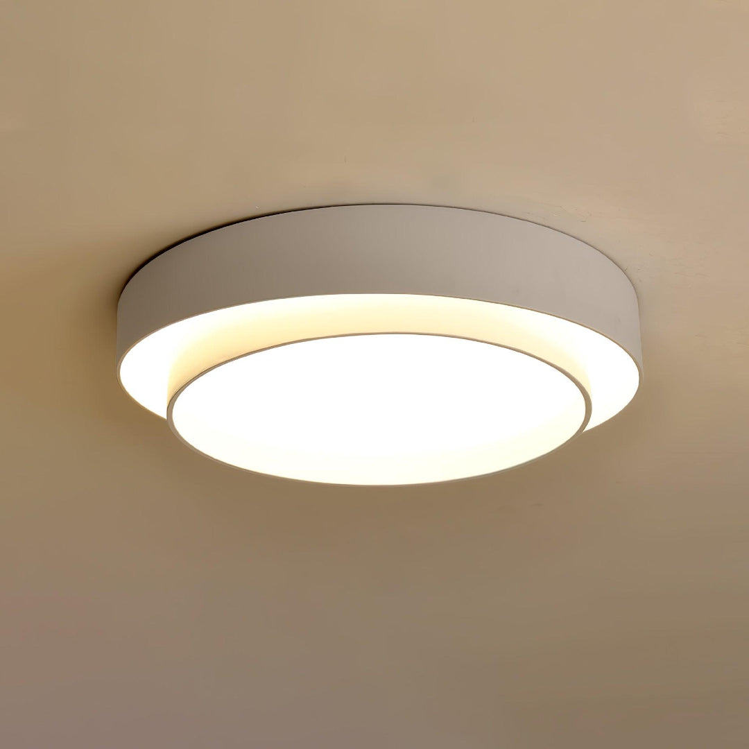 LED Ceiling Light Round Tiered Ring Flush Mount Fixture