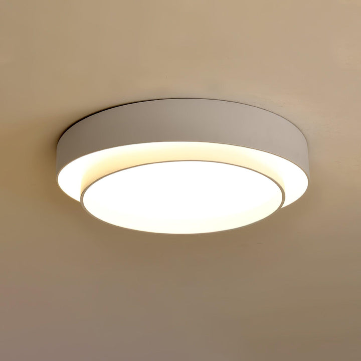 LED Ceiling Light Round Tiered Ring Flush Mount Fixture