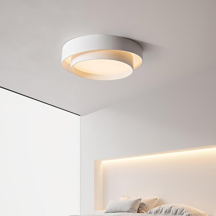 LED Ceiling Light Round Tiered Ring Flush Mount Fixture