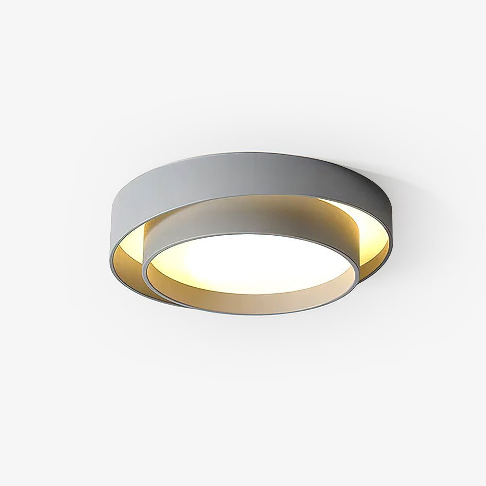LED Ceiling Light Round Tiered Ring Flush Mount Fixture