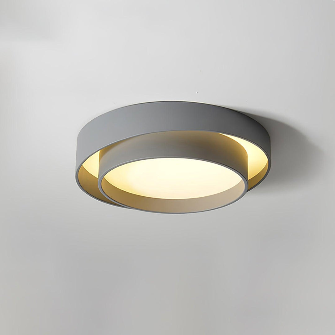 LED Ceiling Light Round Tiered Ring Flush Mount Fixture