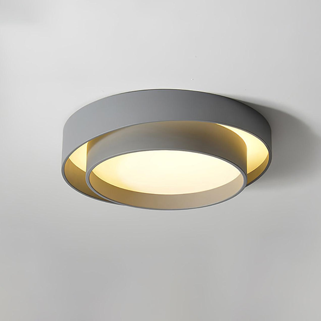 LED Ceiling Light Round Tiered Ring Flush Mount Fixture