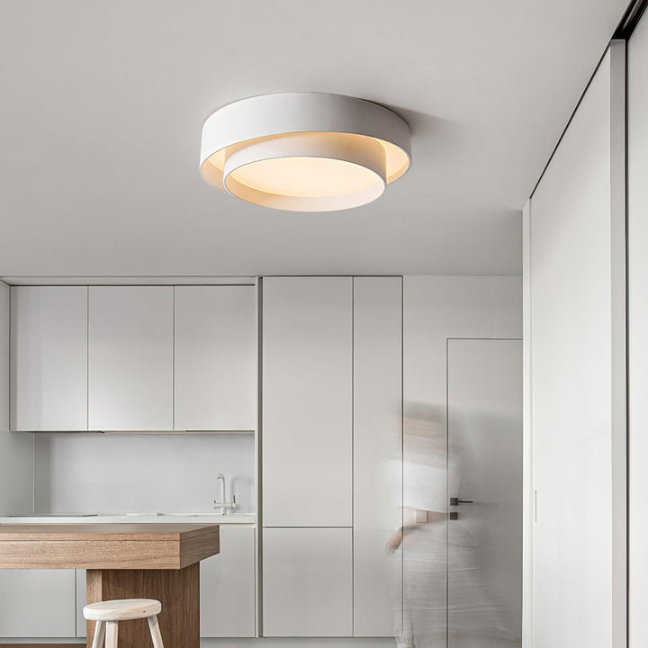 LED Ceiling Light Round Tiered Ring Flush Mount Fixture