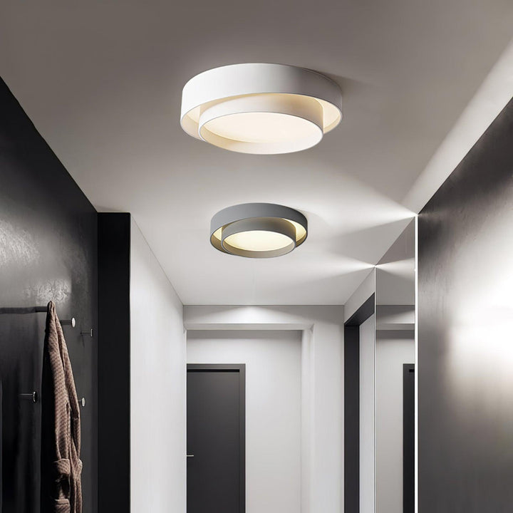 LED Ceiling Light Round Tiered Ring Flush Mount Fixture