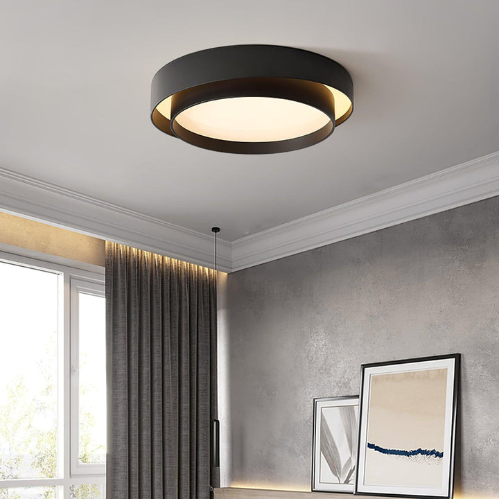 LED Ceiling Light Round Tiered Ring Flush Mount Fixture