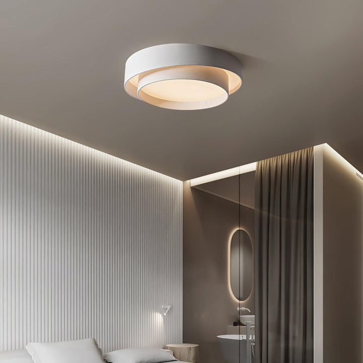 LED Ceiling Light Round Tiered Ring Flush Mount Fixture