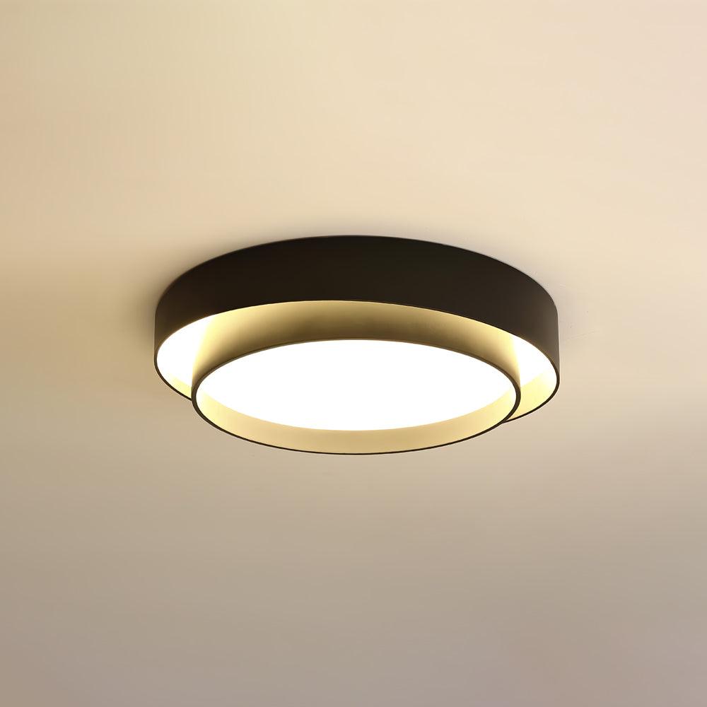 LED Ceiling Light Round Tiered Ring Flush Mount Fixture