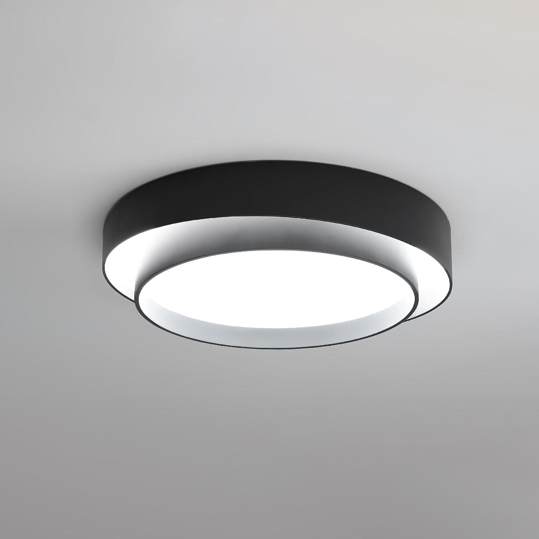 LED Ceiling Light Round Tiered Ring Flush Mount Fixture
