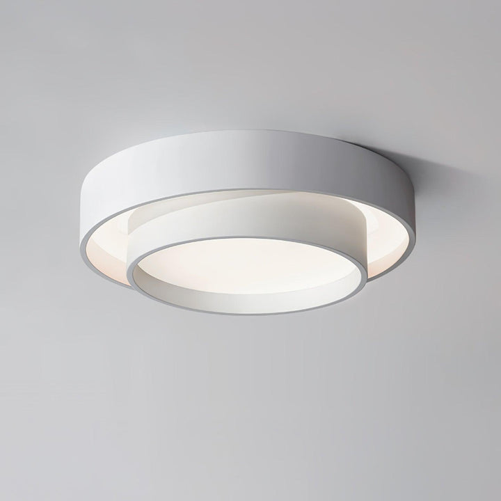 LED Ceiling Light Round Tiered Ring Flush Mount Fixture