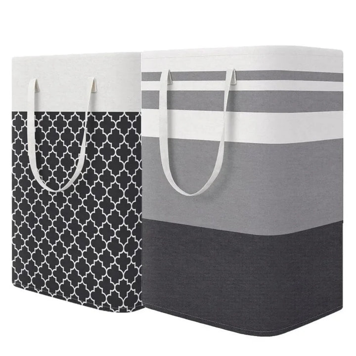 Laundry Hamper - Rectangular Foldable Laundry Basket with Handles
