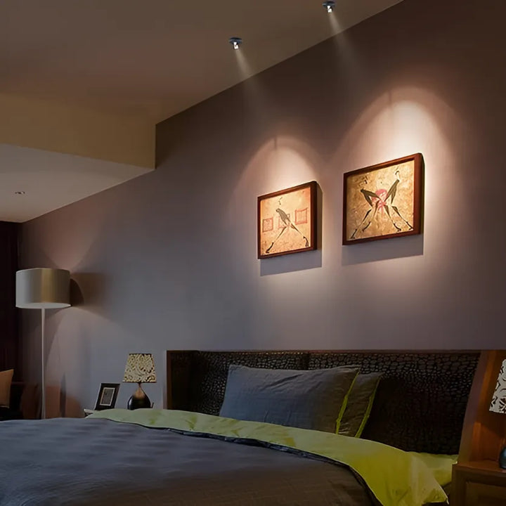 Mini Wall Spotlight - Adjustable LED Accent Light for Shelves and Display Walls