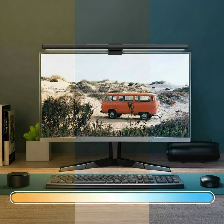 Monitor Mounted Screen Lamp - Linear LED Bar with Remote Control
