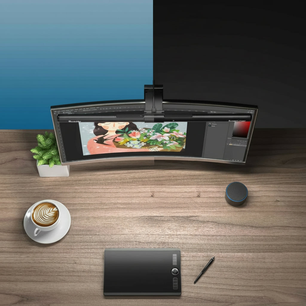 Monitor Mounted Screen Lamp - Linear LED Bar with Remote Control