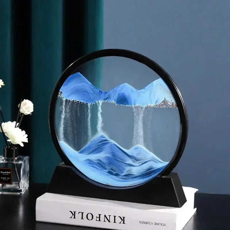 Moving Sand Art Frame Round Sandscape