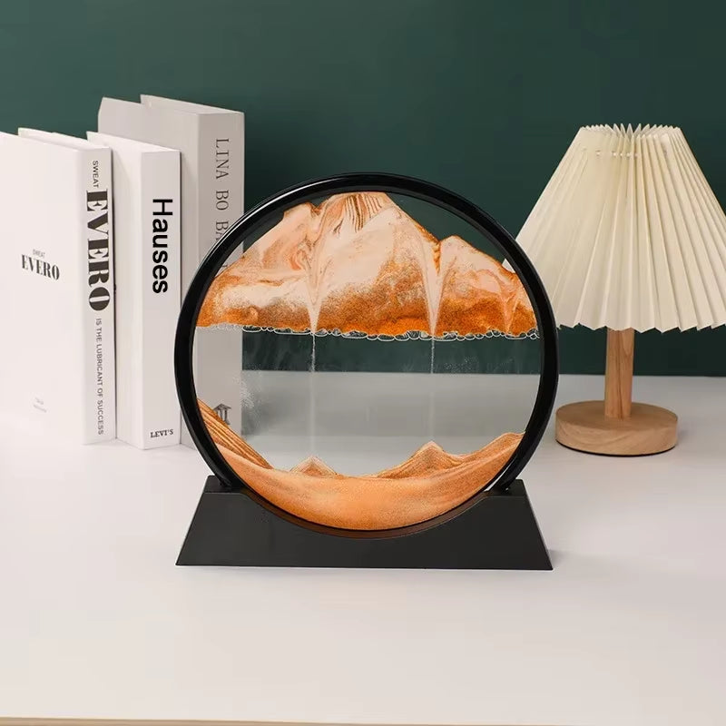 Moving Sand Art Frame Round Sandscape
