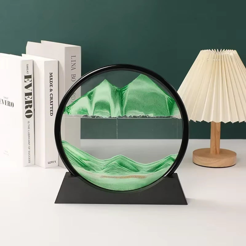 Moving Sand Art Frame Round Sandscape