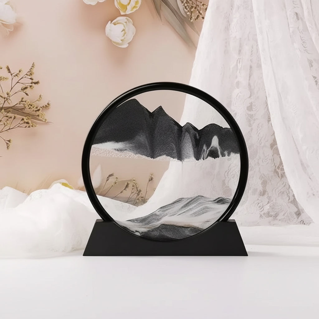 Moving Sand Art Frame Round Sandscape