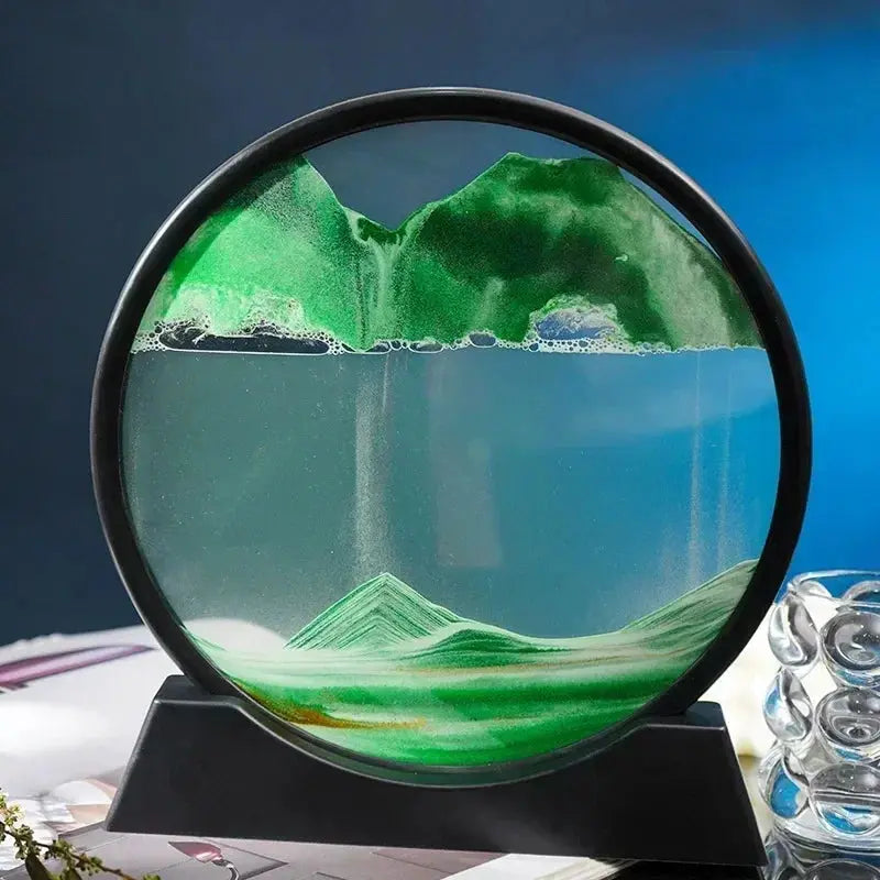 Moving Sand Art Frame Round Sandscape