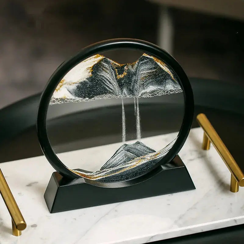 Moving Sand Art Frame Round Sandscape