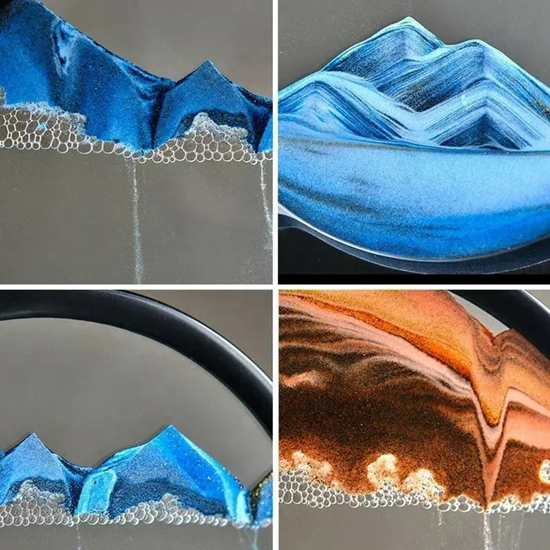 Moving Sand Art Frame Round Sandscape