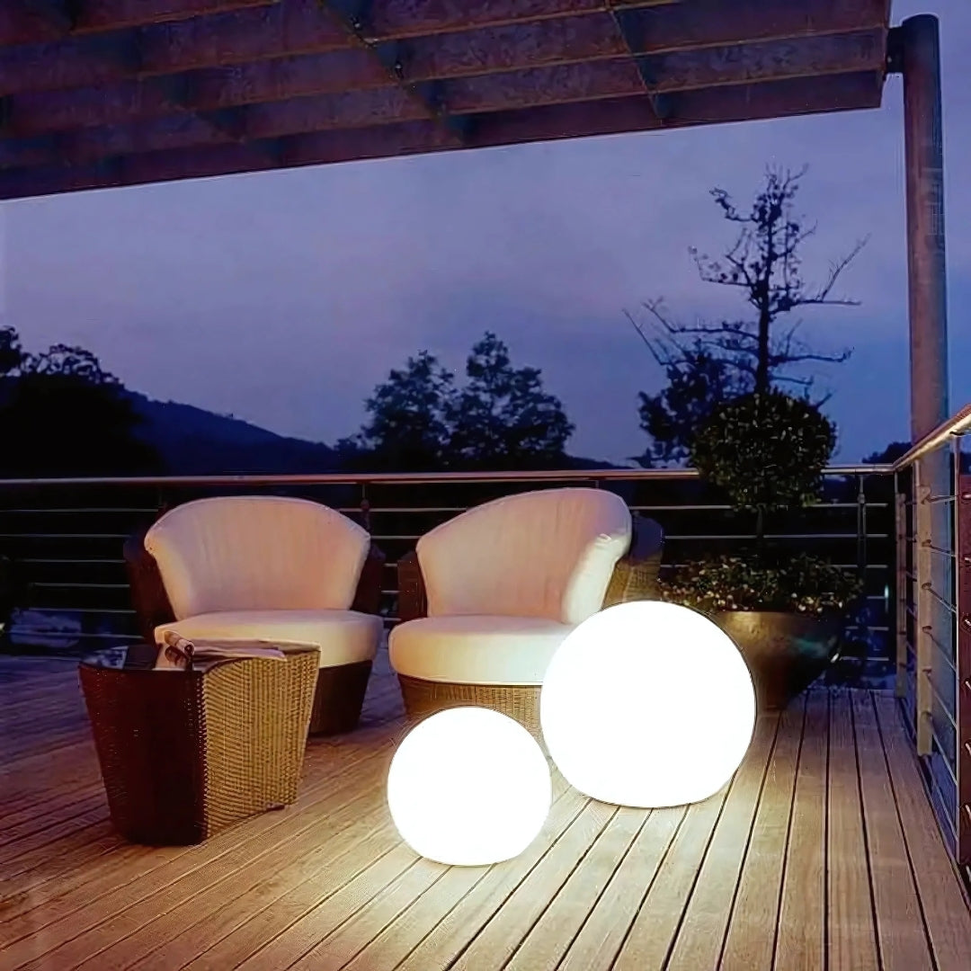 Outdoor Globe Lamp - Illuminated Sphere Floor Light