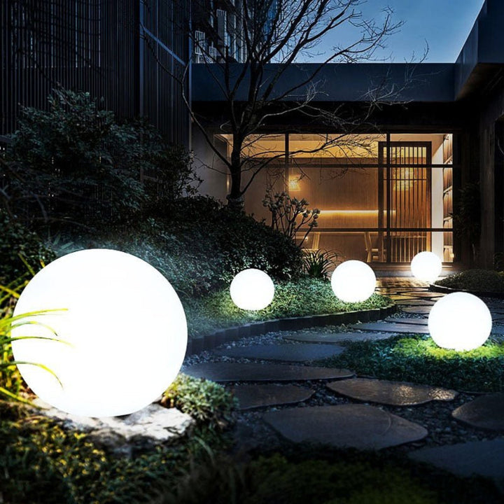 Outdoor Globe Lamp - Illuminated Sphere Floor Light