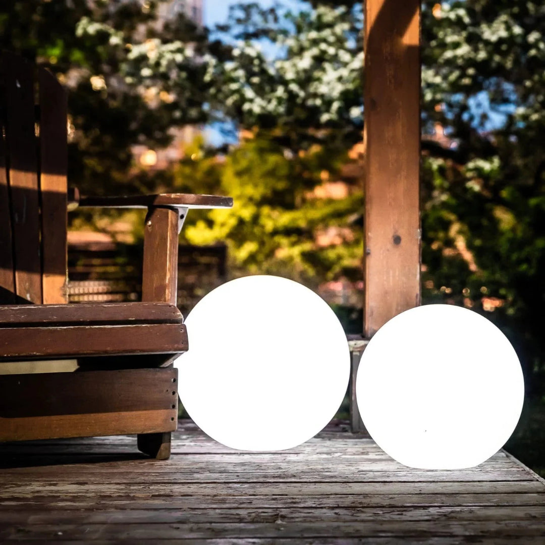 Outdoor Globe Lamp - Illuminated Sphere Floor Light