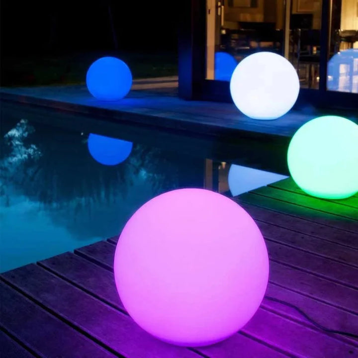 Outdoor Globe Lamp - Illuminated Sphere Floor Light