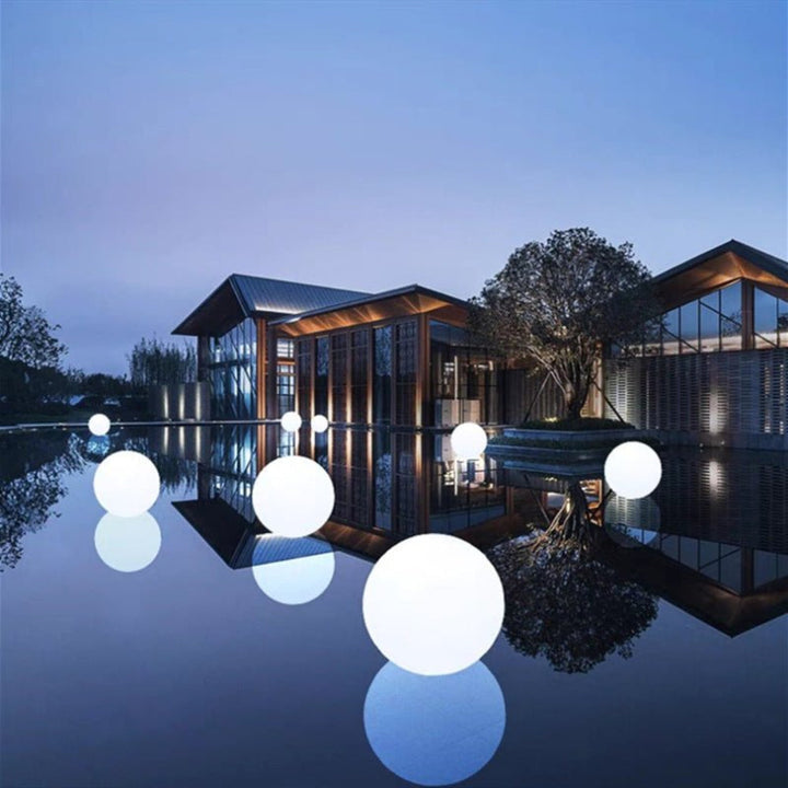 Outdoor Globe Lamp - Illuminated Sphere Floor Light
