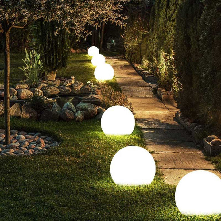 Outdoor Globe Lamp - Illuminated Sphere Floor Light