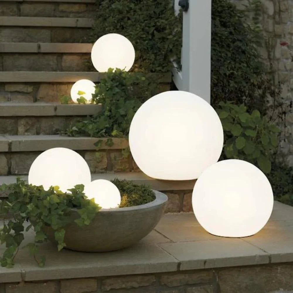 Outdoor Globe Lamp - Illuminated Sphere Floor Light