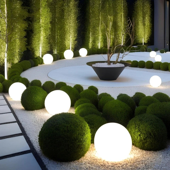 Outdoor Globe Light - Round LED Garden Ball Lamp
