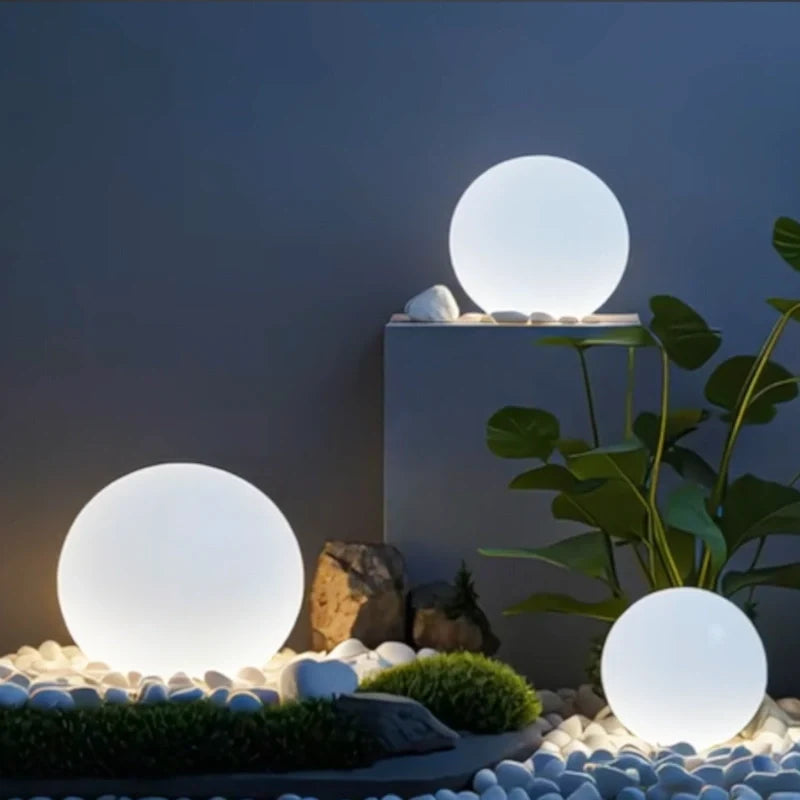 Outdoor Globe Light - Round LED Garden Ball Lamp