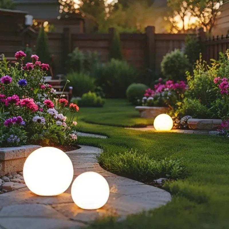 Outdoor Globe Light - Round LED Garden Ball Lamp