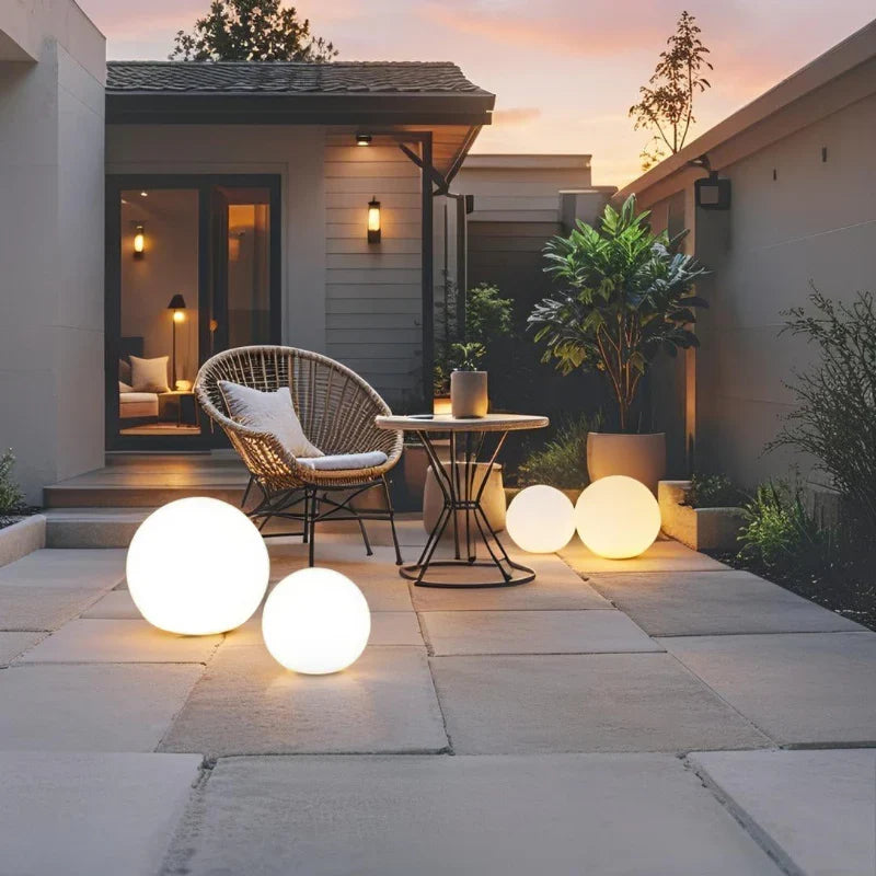 Outdoor Globe Light - Round LED Garden Ball Lamp