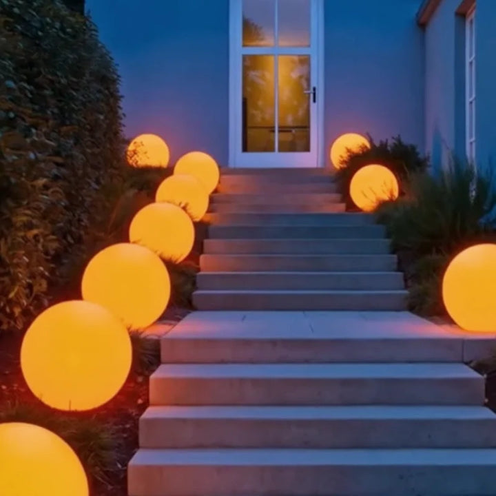 Outdoor Globe Light - Round LED Garden Ball Lamp