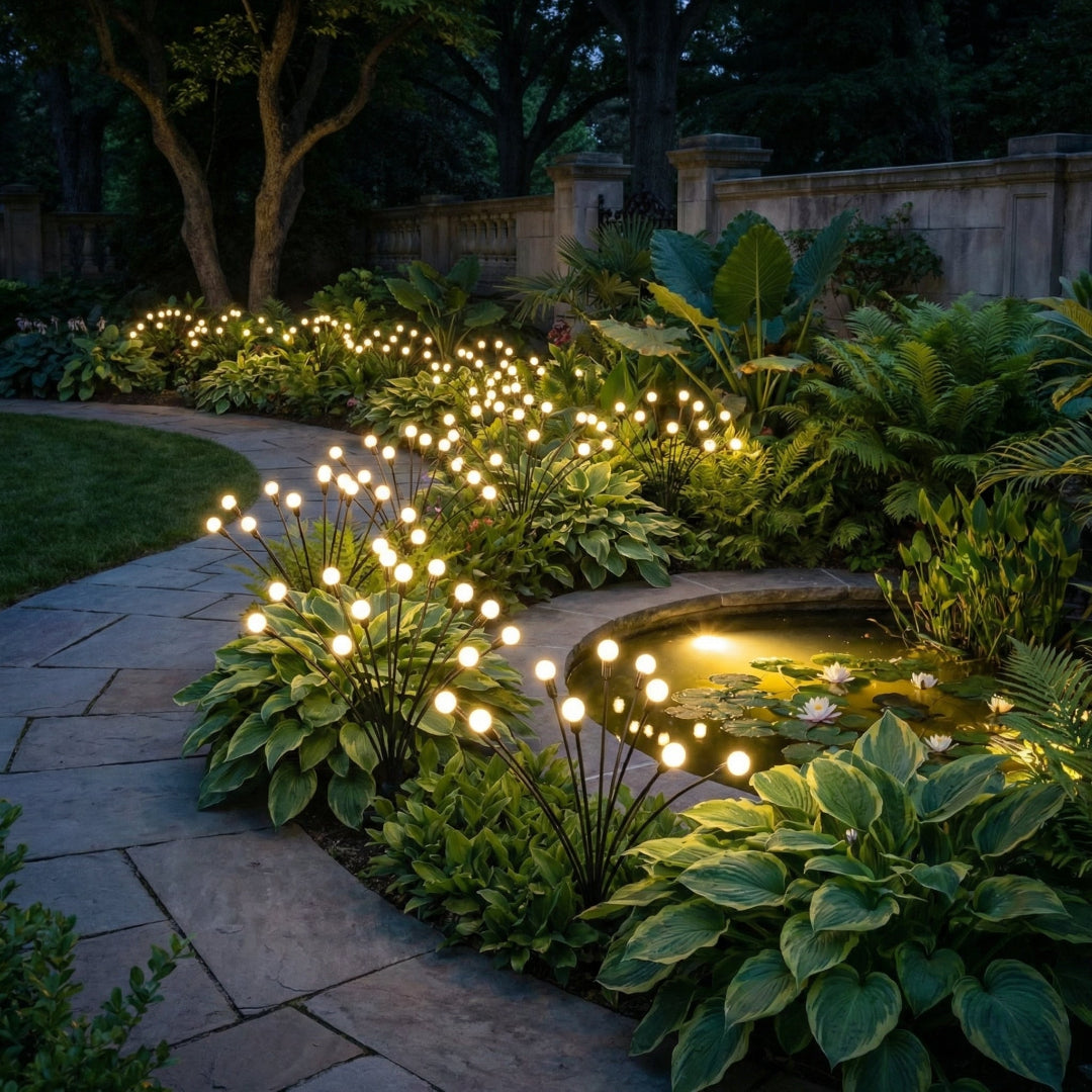 Outdoor Solar Garden Lamp - Firefly Swaying Stem Stake Light