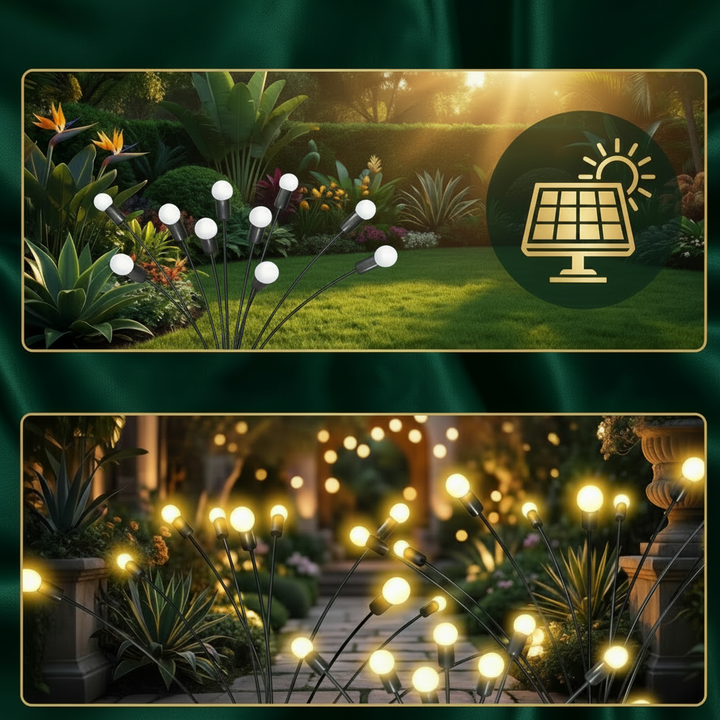 Outdoor Solar Garden Lamp - Firefly Swaying Stem Stake Light