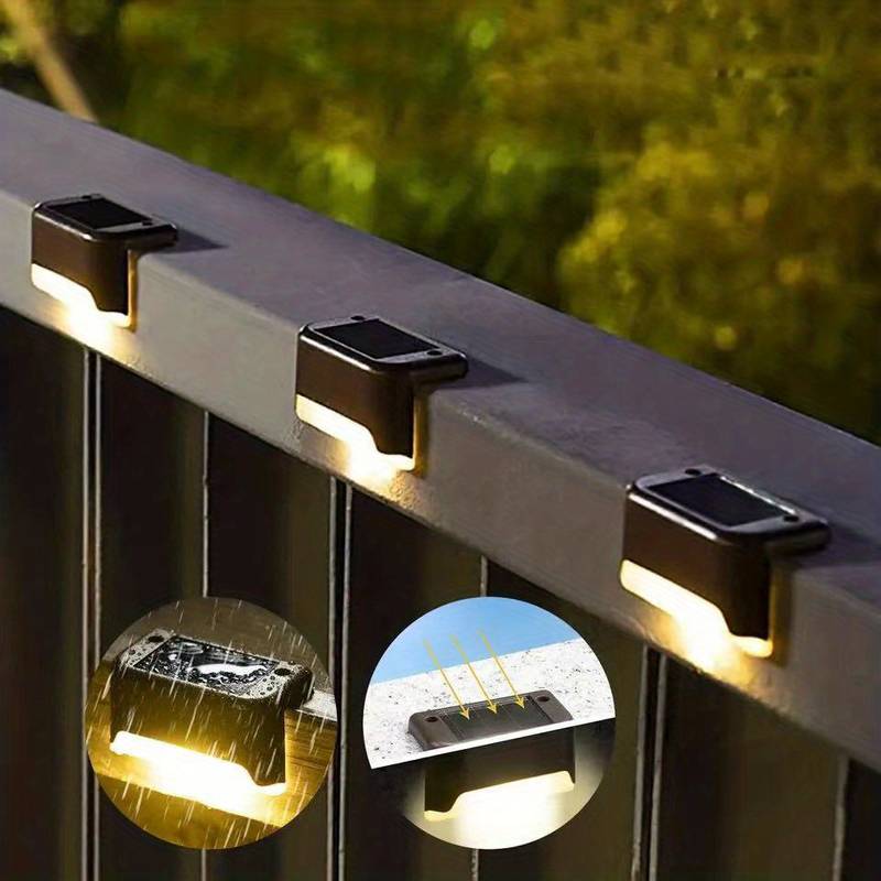 Outdoor Solar Step Lamp Angled Deck Light