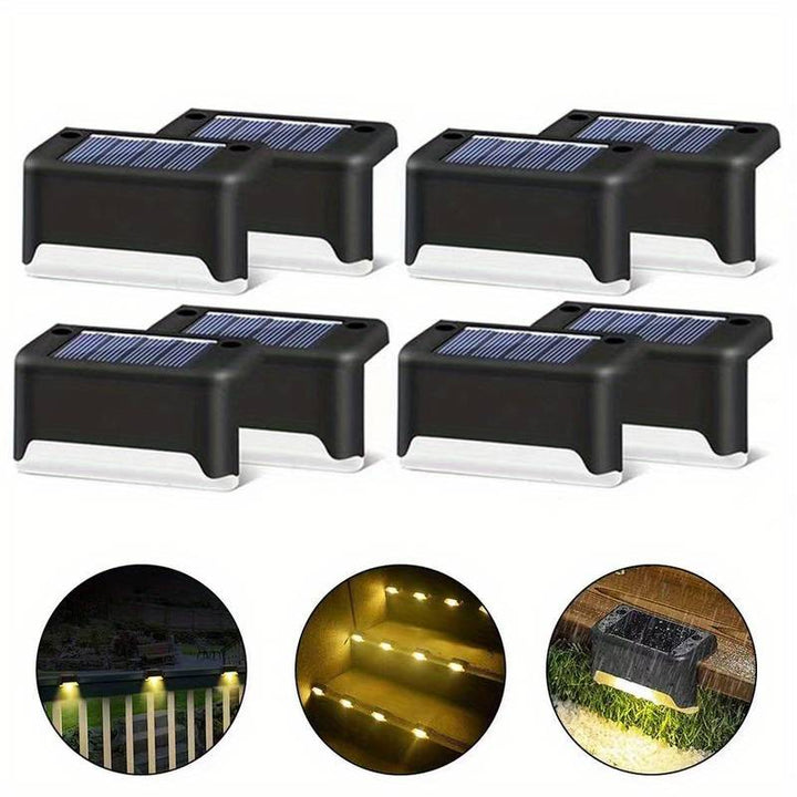 Outdoor Solar Step Lamp Angled Deck Light