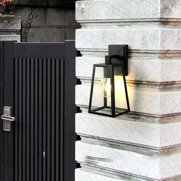 Outdoor Wall Lantern - Trapezoid Frame Wall Light