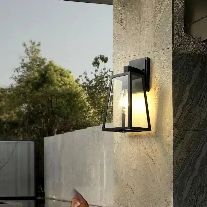 Outdoor Wall Lantern - Trapezoid Frame Wall Light